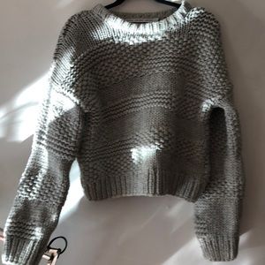 & Other Stories Gray Chunky Knitted Sweater Sz M